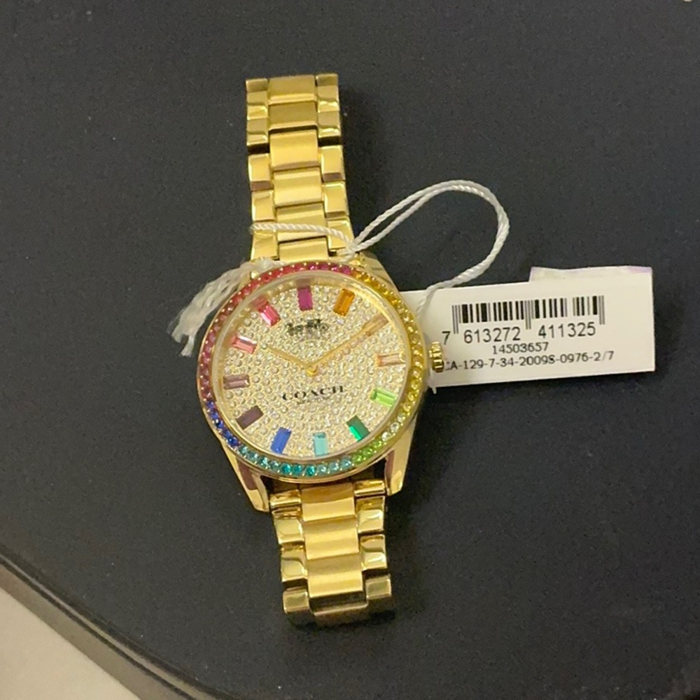 Women's Greyson Rainbow Gold-Tone Stainless Steel Watch 36mm - Picture 4 of 6